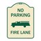 Signmission No Parking Fire Lane Fire TruckHeavy-Gauge Aluminum Architectural Sign, 24" x 18", TG-1824-23739 A-DES-TG-1824-23739 - alternate 1